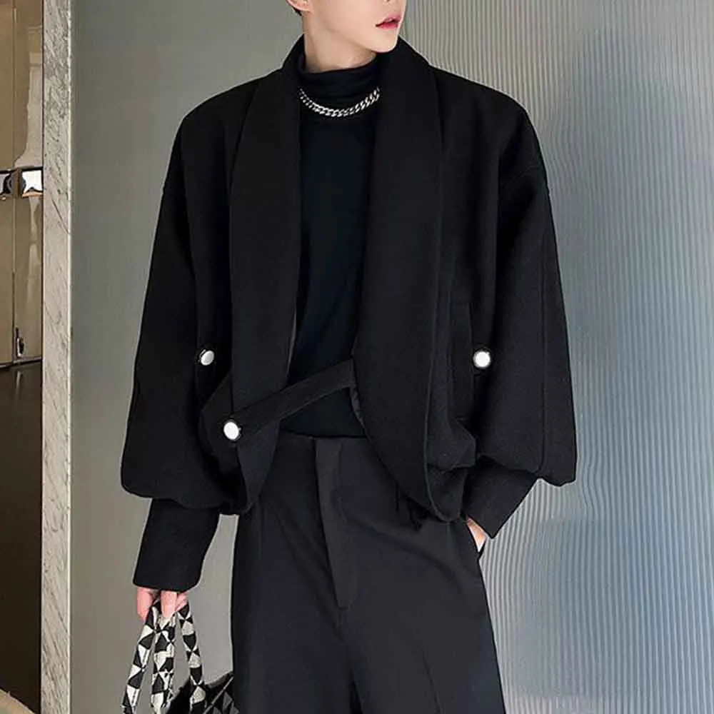 

2025 зимняя новая мужская однотонная куртка с длинными рукавами в американском стиле ретро, модный свободный повседневный нишевый мужской топ High Street