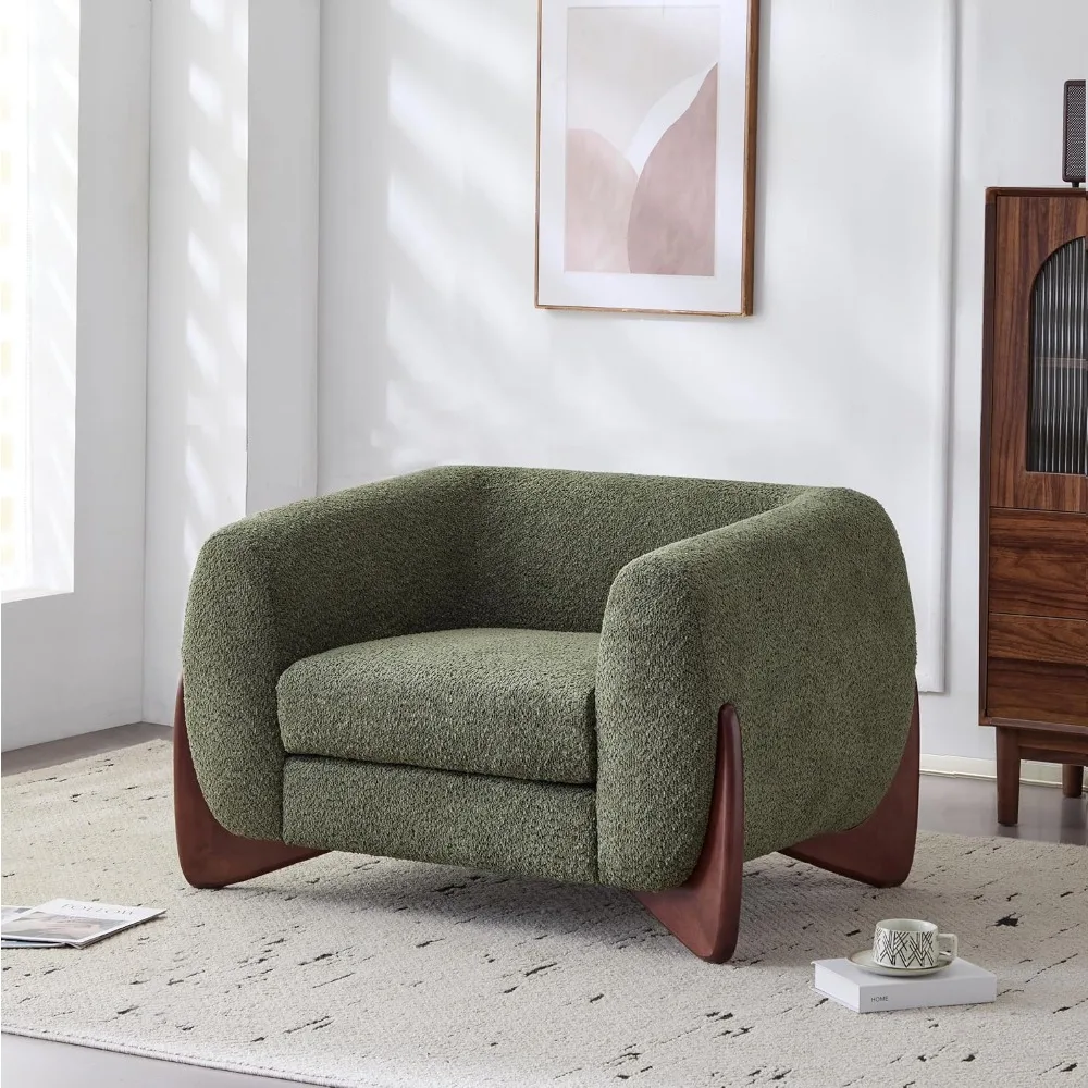 

Christopher Knight Home Holly Modern Boucle Fabric Upholstered Club Chair for Living Room, Home Office, Apartment, Relaxing Chai