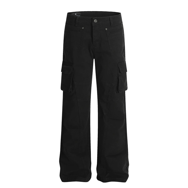 

GXFortune Свободные прямые брюки для спецодежды Мужчины Женщины Повседневные винтажные американские Cleanfit Удобная посадка Молодежные весенние брюки ...