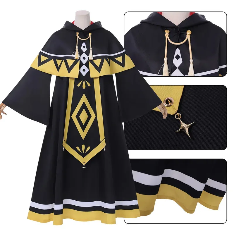 

Monica Everett Cosplay Anime Silent Witch Monica Cosplay Costume Cloak Dress Wig Uniform Halloween Party Carnival Suit