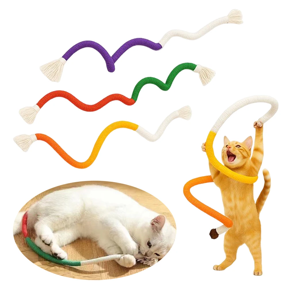 3 Stück Katzenspielzeug, Kauseile, interaktives Molar-Baumwollseil-Spielzeug, Silvervine Katzenspielzeug, Spielspielzeug für Kätzchen mit sauberem Mund, Heimtierbedarf