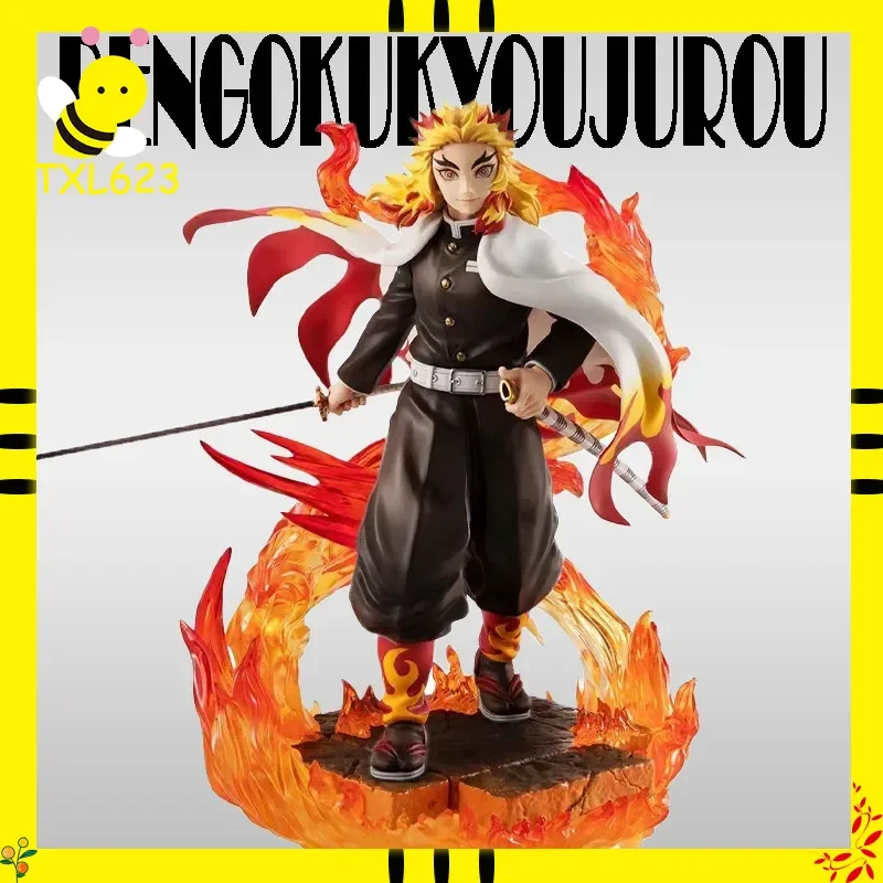 

Demon Slayer Rengoku Kyoujurou аниме фигурка ручной мультфильм настольная модель орнамент Коллекционная игрушка для праздничных подарков