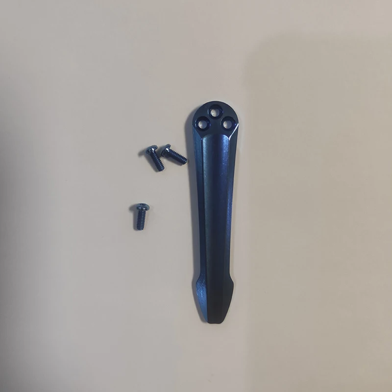 1pc com parafusos de liga de titânio faca de uma peça de volta clipe de bolso braçadeira para spyderco paramilitary2 para3 c81 endura delica g10 c10