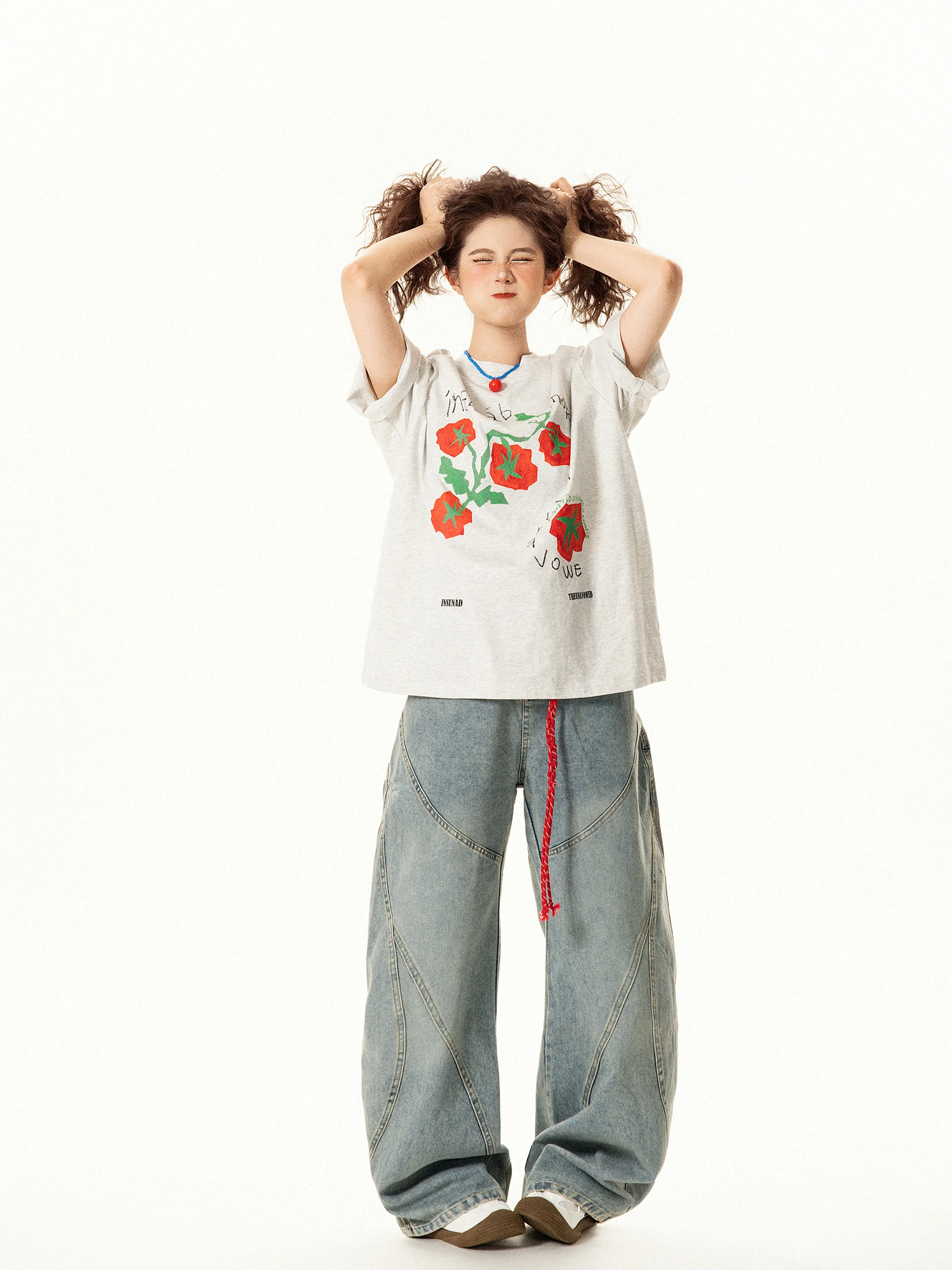 

Ретро ат ат Принт ort Sve Футболка женская свободная посадка Летняя новинка Sle Уличная одежда Универсальный размер Парный топ