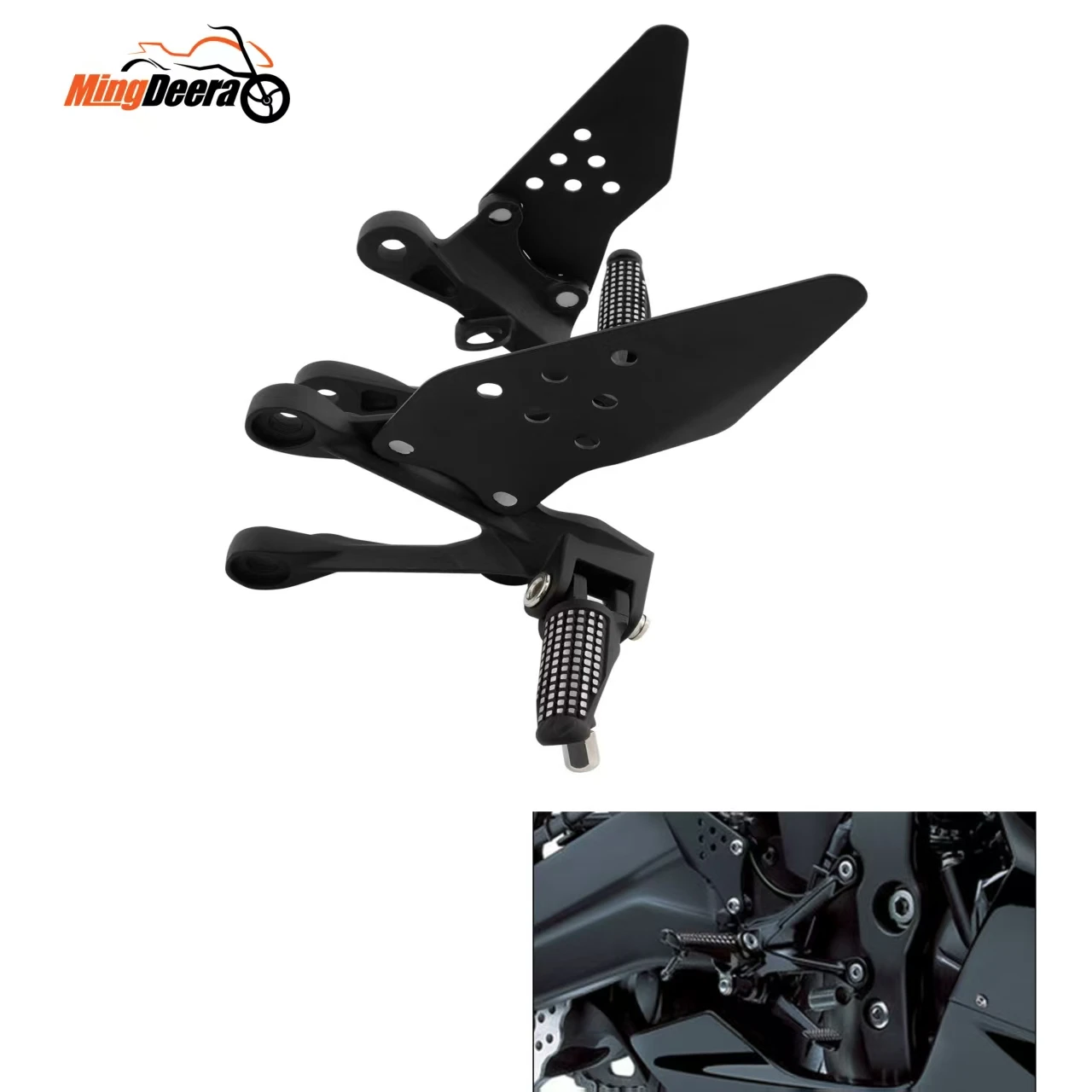 

Motorcycle Front Footpeg Bracket For KAWASAKI ZX6R 2009-2018 ZX636 2013-2018 Foot Rest Holder Silver Black Matte 3 Colors