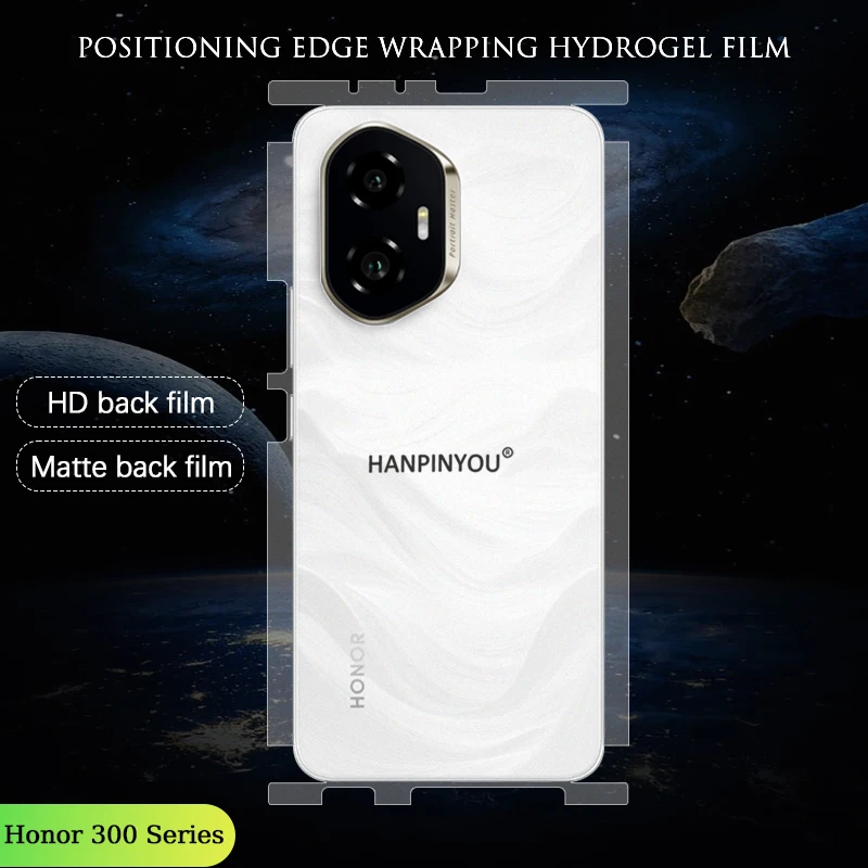 

Защитная пленка для экрана с полным покрытием для Honor 300 200 Pro, ультрапозиционирующая пленка для края, ультратонкая ремонтная защита от царапин, мягкая гидрогелевая пленка для спины