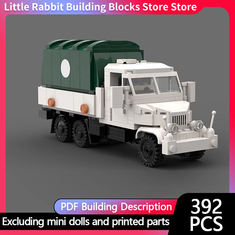 City Car Model MOC Building Bricks V3S Flatbed Transport Truck Modular Technology Children Holiday Gifts Assemble Toys Suit