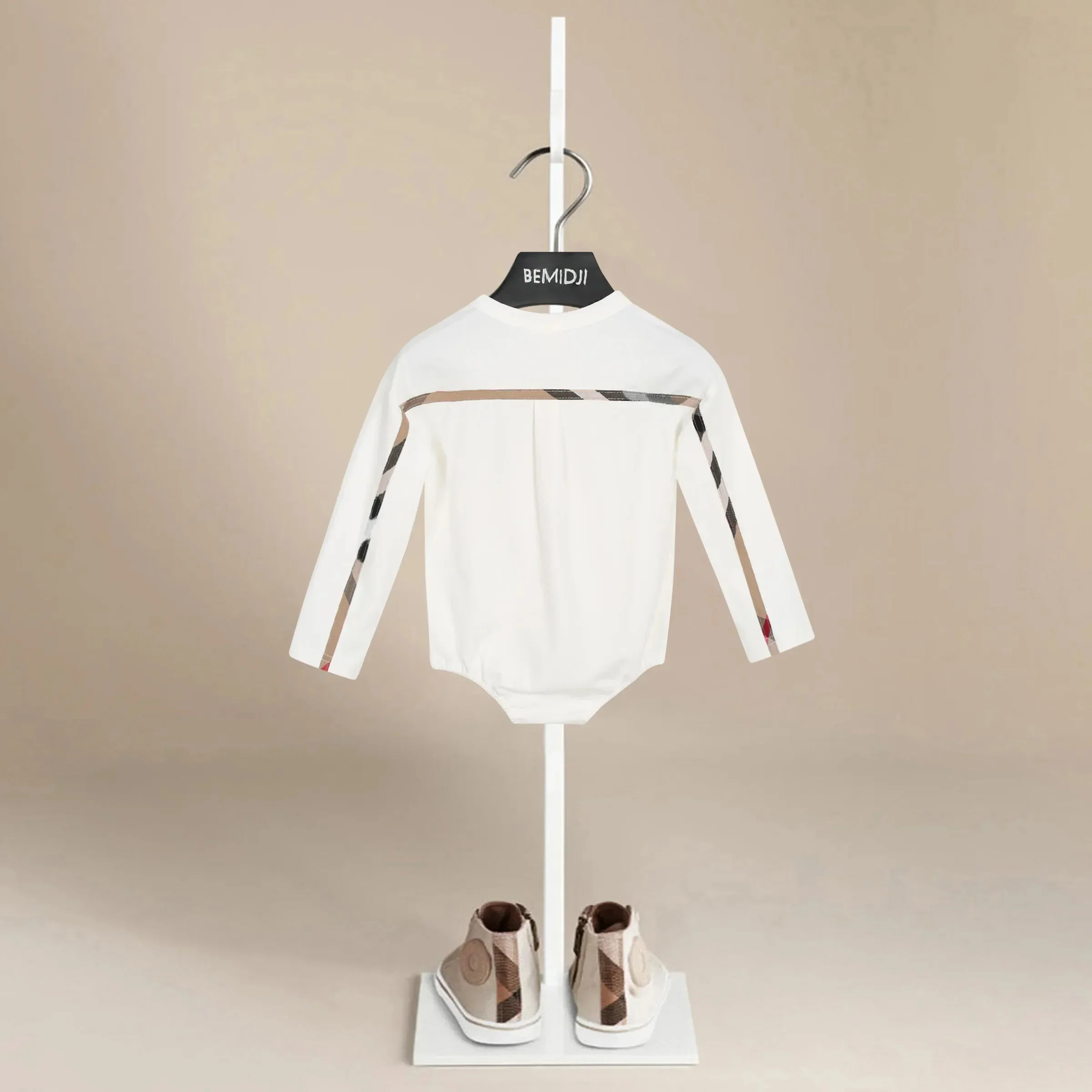 

Baby Clothes Plaid Romper Baby Boys Clothes Girl Clothe Kids Long Sleeve Cotton Overall White Baby Newborn Overalls Side Opening