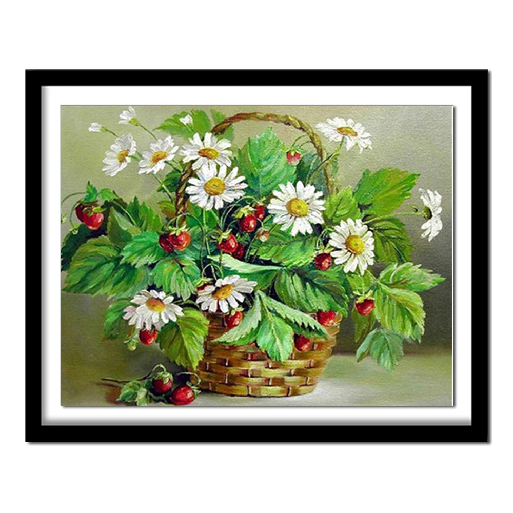 diamant painting Diamond Embroidery Cross Stitch Fruit 5D DIY Diamond Painting Flower diamond  round Full Square