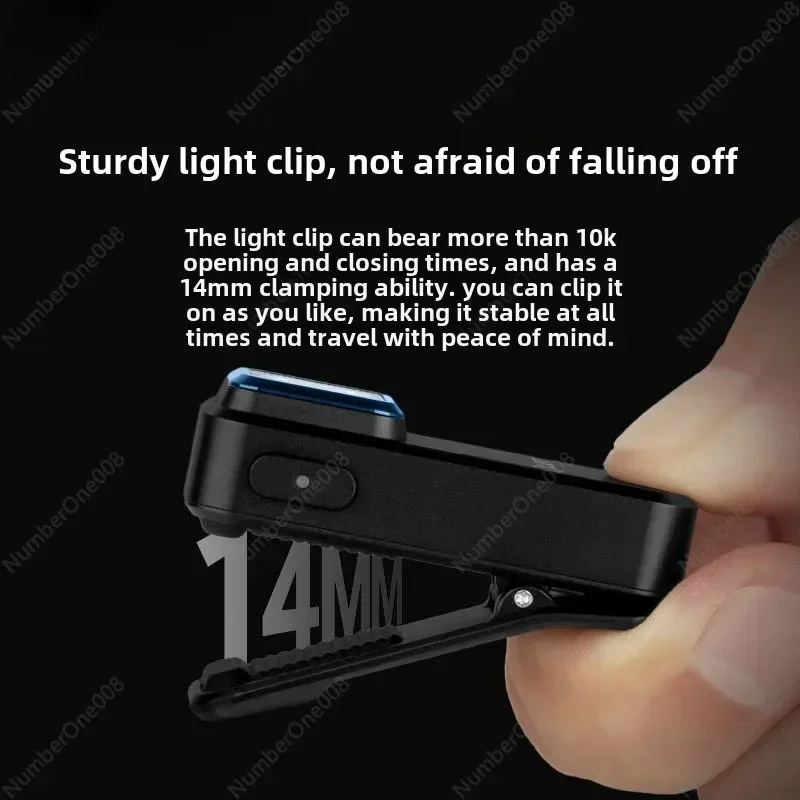 Oclip Red and White Dual Light Source Spring Clip 300 Lumen EDC Emergency Lighting Clip Light
