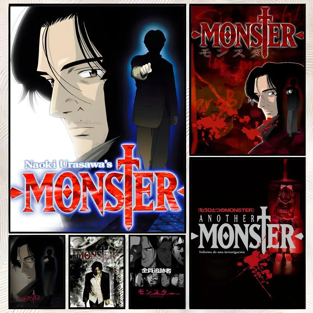 Character m-monster Poster Self-Stick HD PP paper Wall Art Poster, Waterproof Decor for Bedroom, Living Room and Home