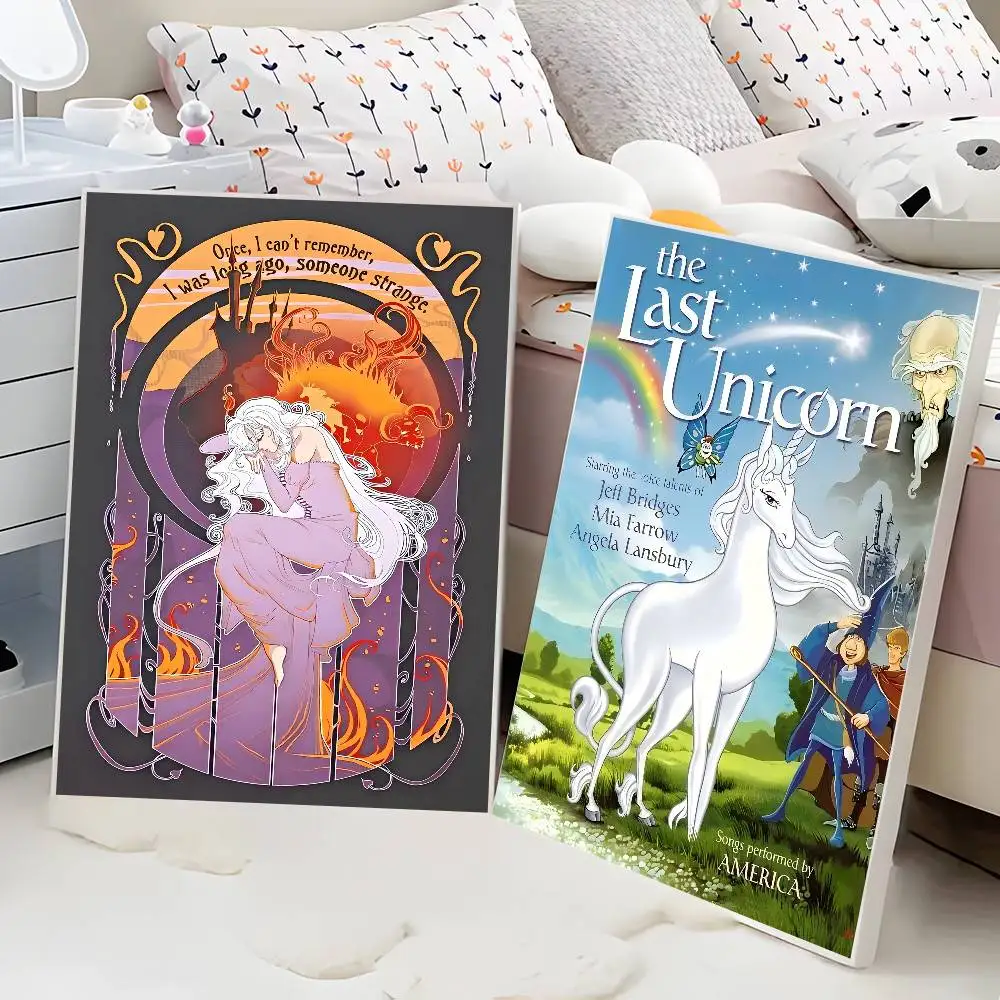 T-The L-Last U-Unicorn Anime DIY Sticky Poster Waterproof Paper Sticker Coffee House Bar Stickers Wall Painting