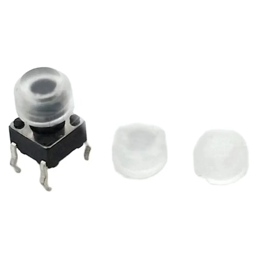 100 Stück Silikon-Rundloch-Knopfkappen 6*6mm Drucktastenschalter-Abdeckungen Taktile Abdeckung für 6*6mm Runde Tastschalter Großhandel – Detail 4