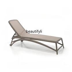 Modern Minimalist Outdoor Pool Bed Beach Chair Hotel Beach Bed Waterproof and Sun Protection Lounge Chair