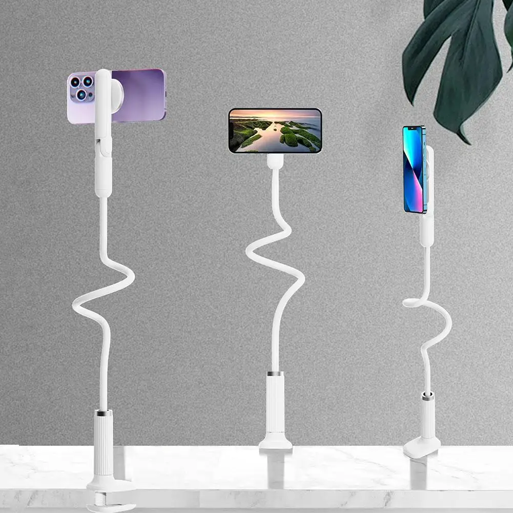

Магнитный держатель-подставка для сотового телефона 90 см с ручкой, гибкий длинный кронштейн на гибкой стойке, ленивый кронштейн, зажим для IPhone 15 16 B0L6