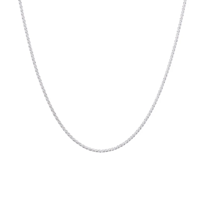 Fashion Starburst Sparkling Shimmering Plain Chain Simple Niche Light Luxury Temperament Female Necklace Accessory