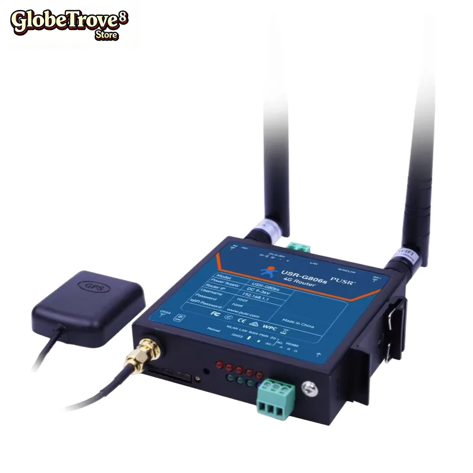 PUSR Industrial USR-G806S-G 4G LTE VPN Router with Serial Port Serial Modem Hardware Watchdog for Communication & Networking