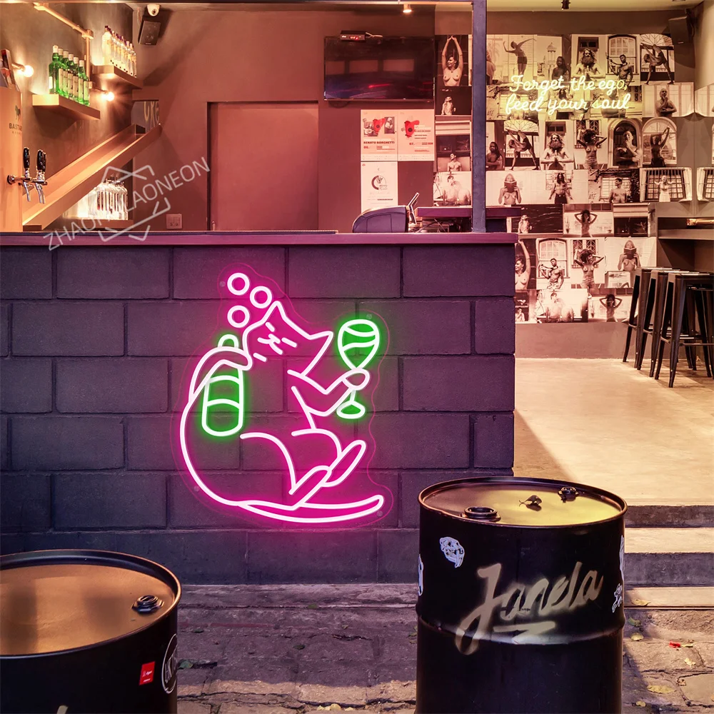 Jinro Soju Pub Neon Sign Wall Decor LED Neon Light LOVE SuJu Korean Cat Bar Bedroom Decor Club Bistro Party Decor Business Store