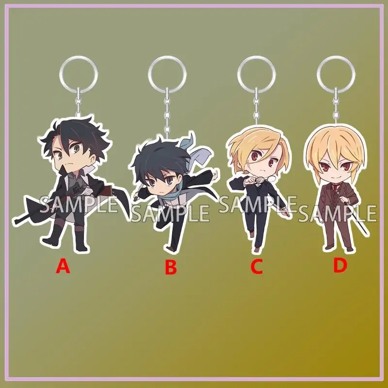 Anime Keychain William James Moriarty Albert James Moriarty Keyring strap Figure Hanging Accessories