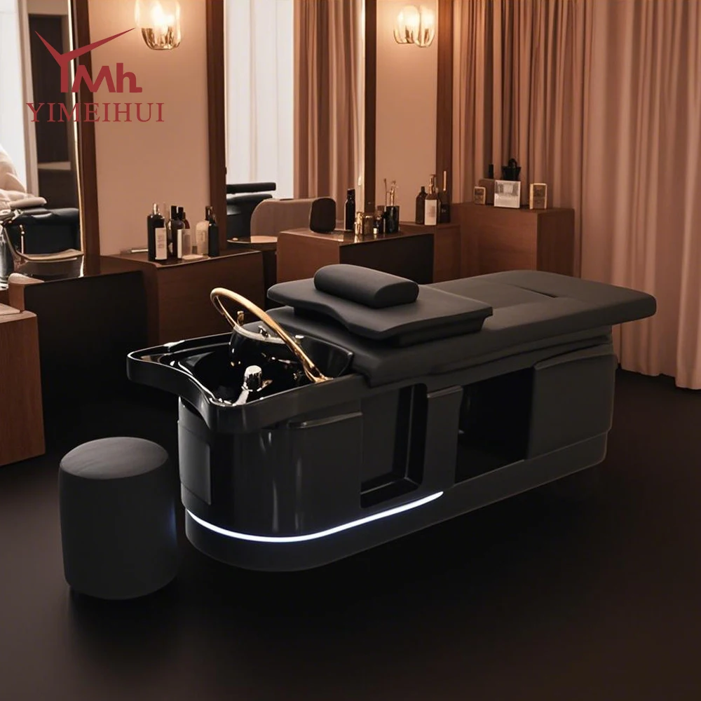 Japanese Head Spa Bed with Water Circulation & Fumigation for Salon,Spa Hair Washing Massage Bed,1-Year-Warranty
