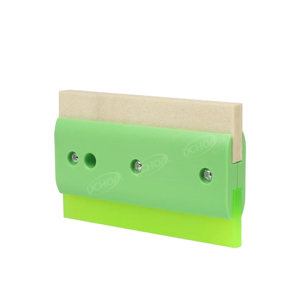 

DCHOA 5.5'' Double Side Plastic Squeegee Car Vinyl Wrap Tool Sticker Scraper Rubber Wool Squeegee for Car Care