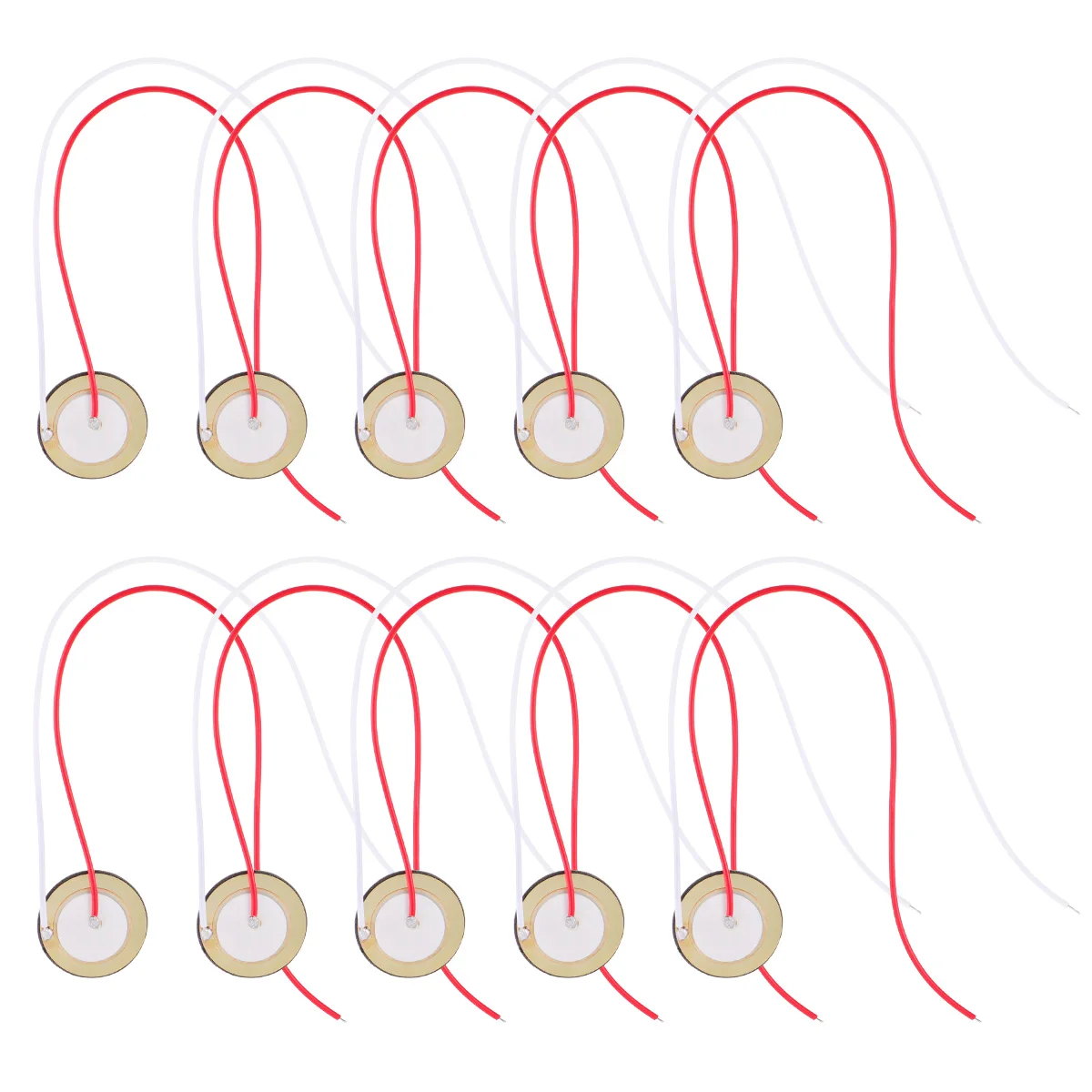 

12 Pcs Guitar Pickup Buzzer Accessory Cable Pickups Piezo Disc Copper Wire Diaphragm