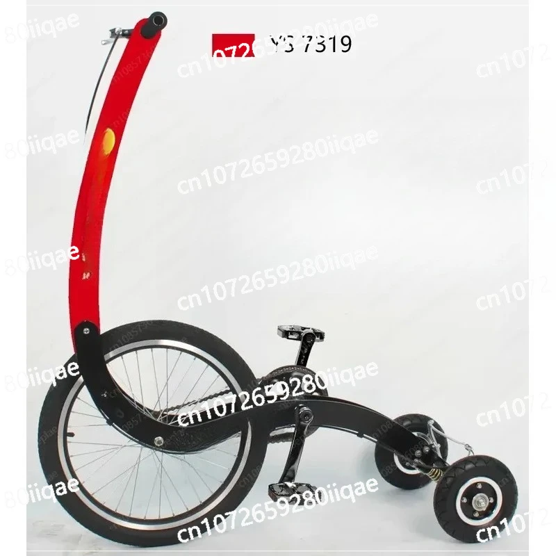 Halfbike Pedal Three Wheel Stand Up Exercise Half Bike Adult Fitness Equipment Mini Running Sport