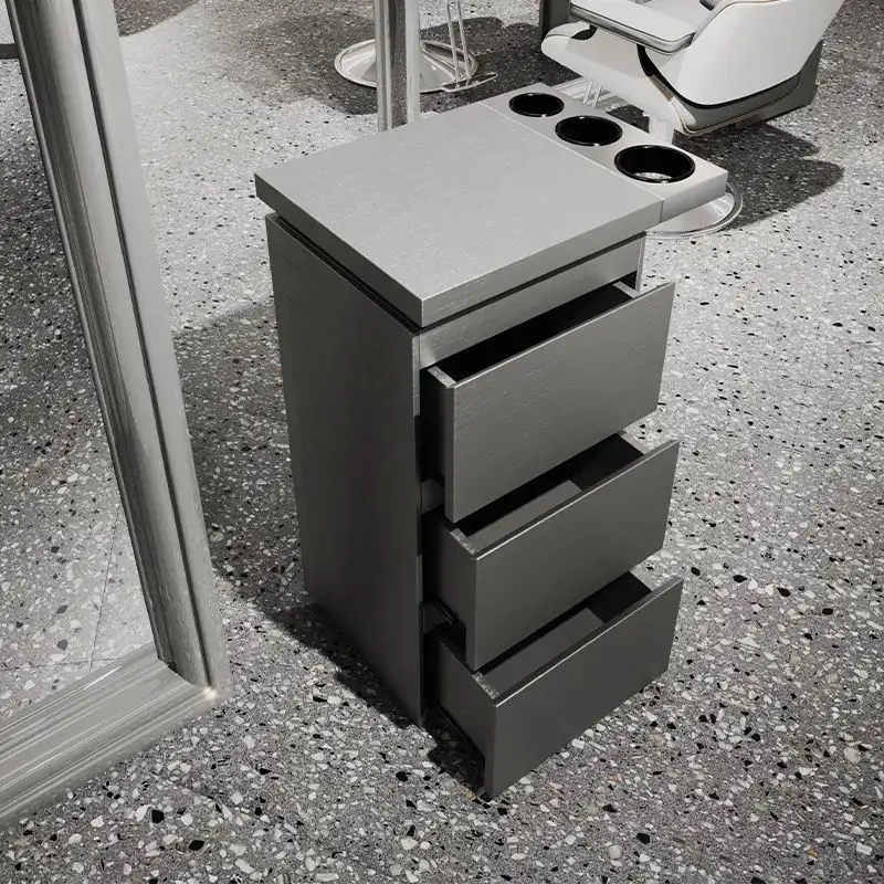 New Barbershop Stainless Steel Tool Cabinet Hairstylist with Drawer Hairdresser Cabinet Hair Salon Special Locker