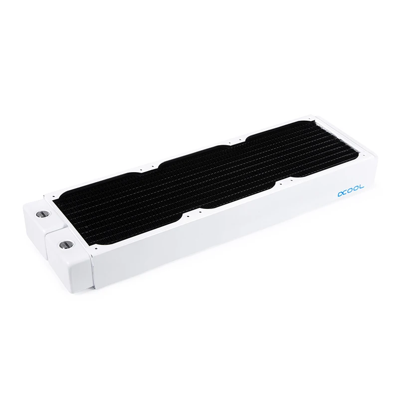 Alphacool NexXxoS XT45 V.2 White Full Copper 360mm Radiator,394.5x124x45.5mm,Using For Computer Liquid Loop Build  Water Cooling