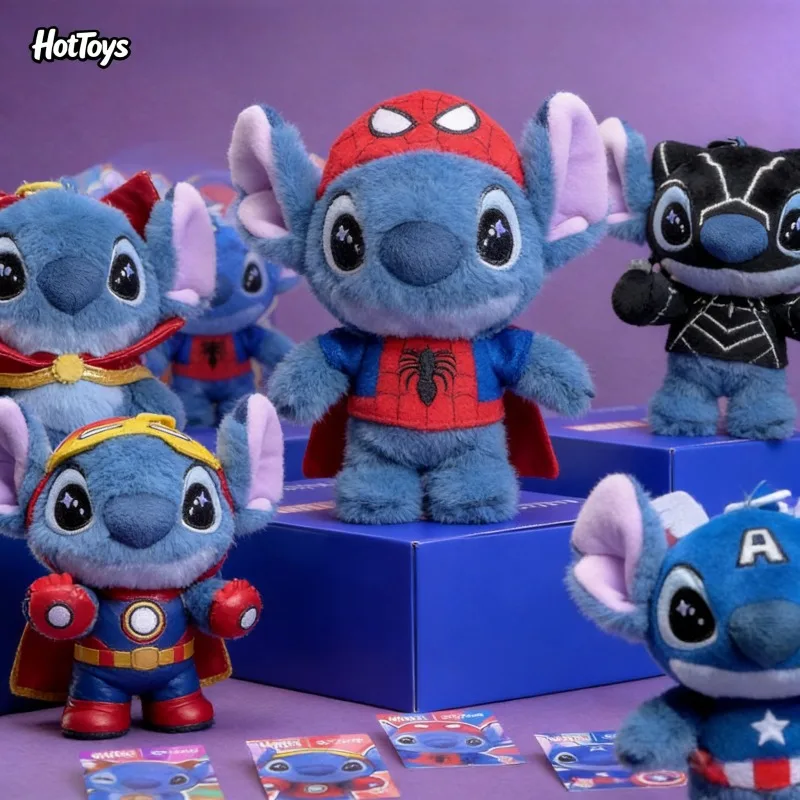 

2026 New Marvel Stitch Blind Box Plush Keychain Cute Cartoon Action Figure Trendy Toy Stuffed Doll Collection Gift For Fans