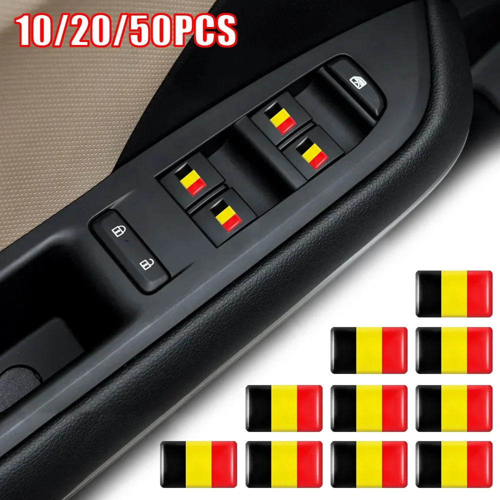 10/20/50PCS Epoxy Germany Flags Sticker Car Interior Decal for BMW M Power E39 E46 E60 E90 E91 E70 E83 F10 F20 F30 G30 G20 Badge