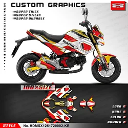 KUNGFU GRAPHICS Motorcycle Stickers Wrap Design for Honda Grom & MSX 125 2017 2018 2019 2020, HDMSX1251720002-KR