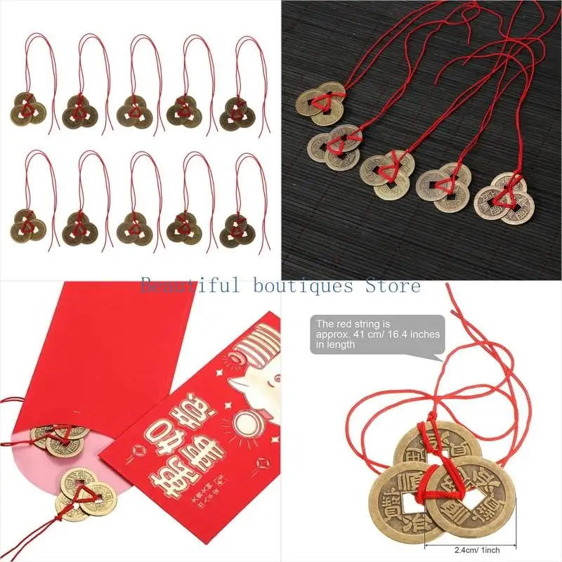 

U4LF 10pcs китайские монеты Fortune Feng