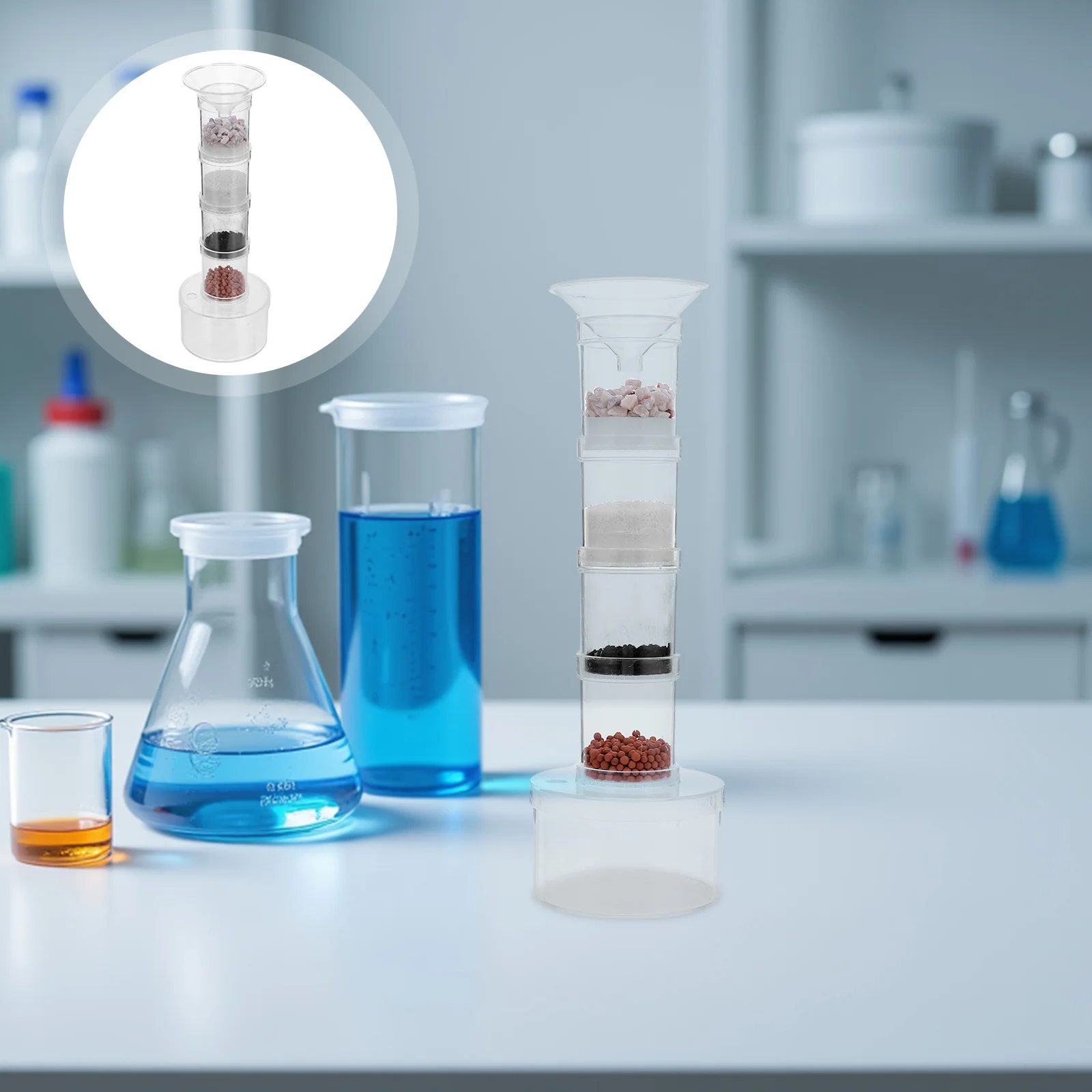 1 Set Filter Kit For Kids: Stem Water Purification Experiment Science Project Educational Home Tools