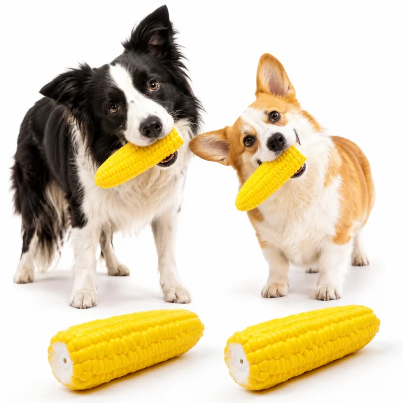 New Latex Corn Squeaky Dog Toy Soft Chewing Puppy Toy Squeak Pet Training Play Toy for Small Dogs Pet Supplies