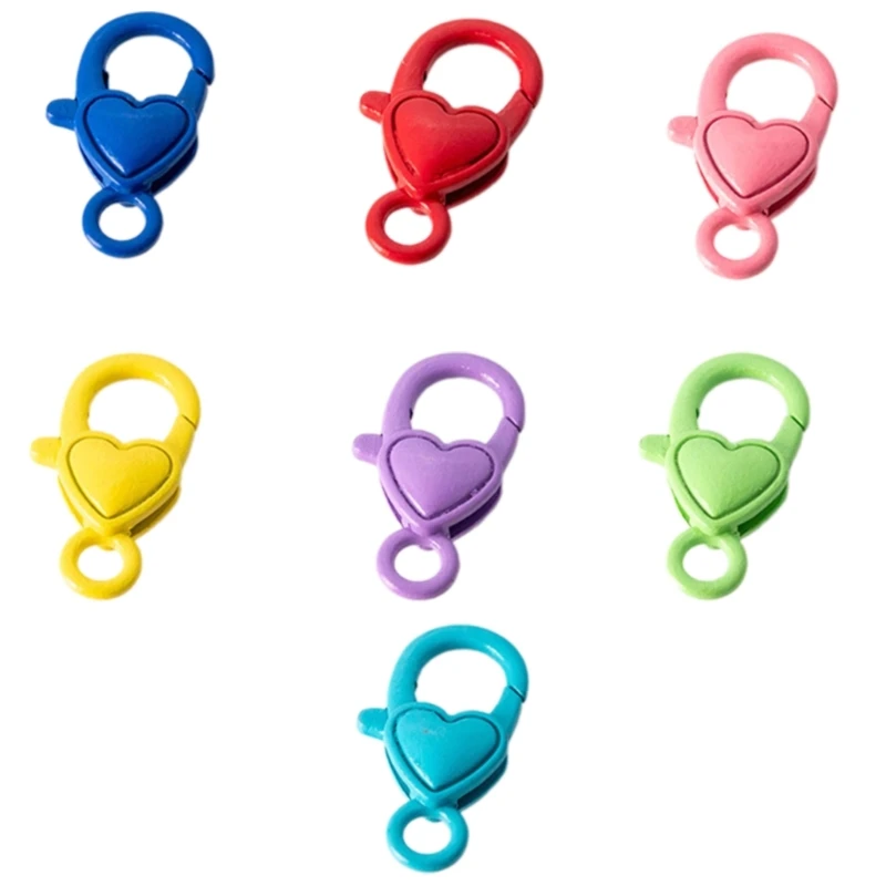 40 Pieces Heart Shaped Lobster Clasps for Necklace and Bracelet Projects Dropship