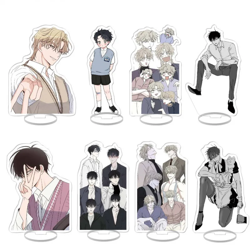 Night By The Water Hot Korean BL Manwha Anime Acrylic Stand Figure Standing Desktop Display Couple Fans Collection Jewelry Gift