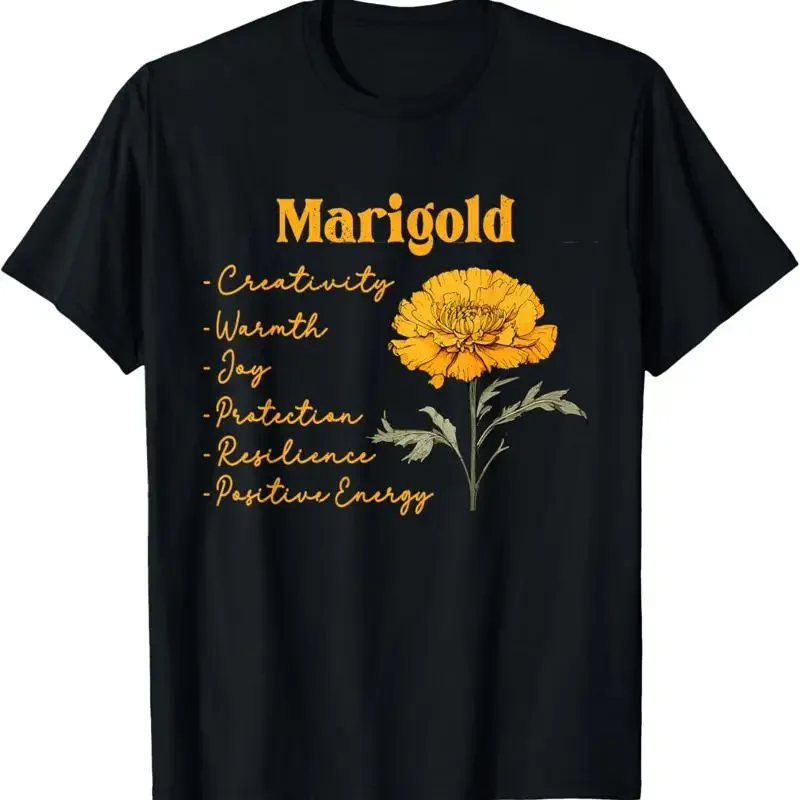 October Birth Flower Marigold Birthday T Shirt