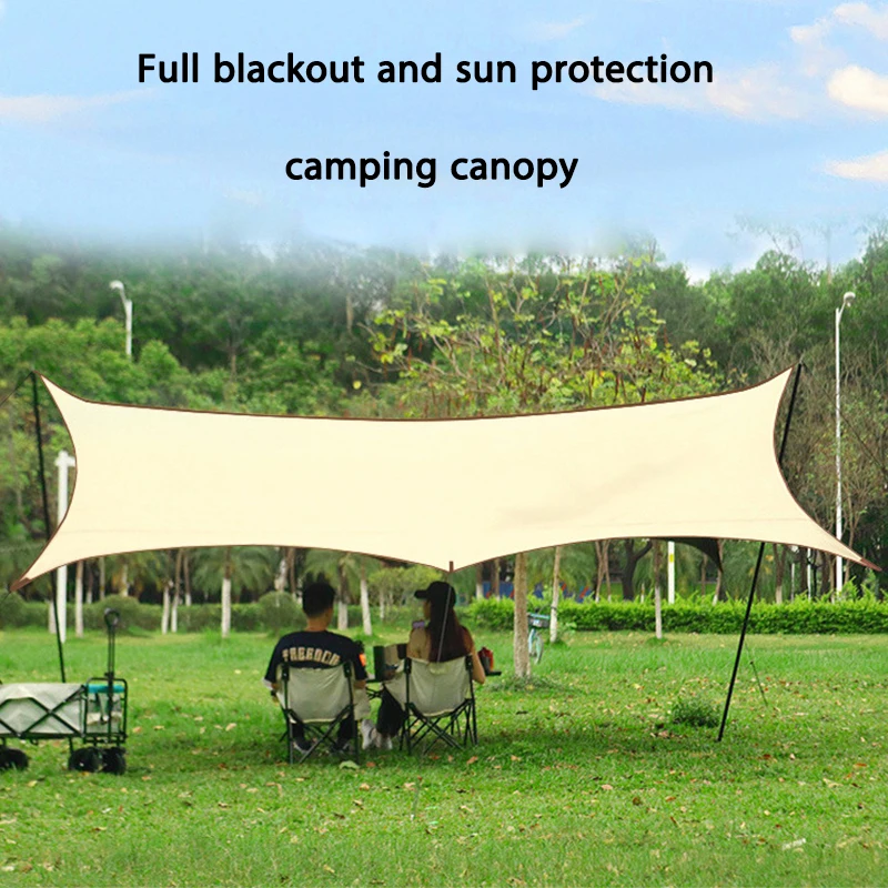 التخييم في الهواء الطلق القماش المشمع مقاوم للماء خيمة المظلة ظلة للسفر شاطئ حديقة نزهة دائم يسهل حملها إعداد