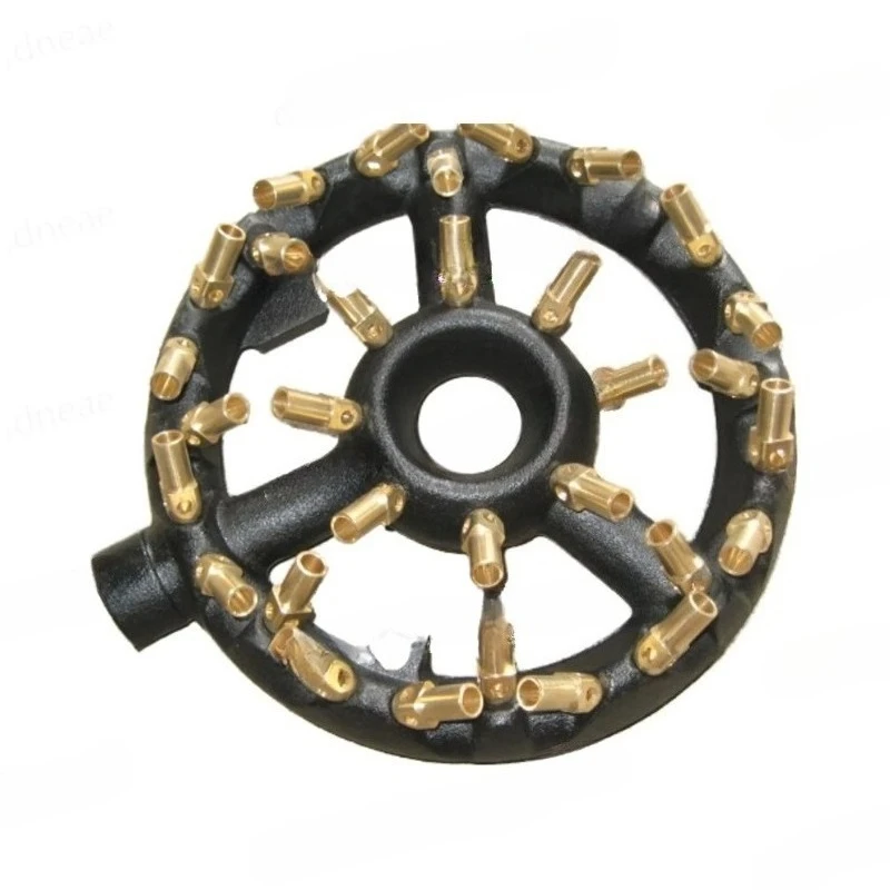 

Natural Gas Nozzle Burner Commercial Food Fast Cooking 10/20/32/44/88 Brass Tips Cast Iron Jet Burner Propane