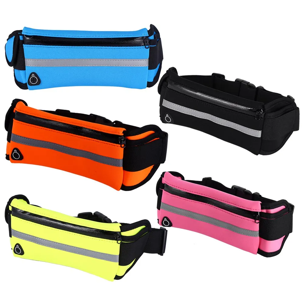 

5-цветная поясная сумка унисекс для бега на открытом воздухе, бега, путешествий, езды на велосипеде, поясная сумка, водонепроницаемая поясная сумка для бега