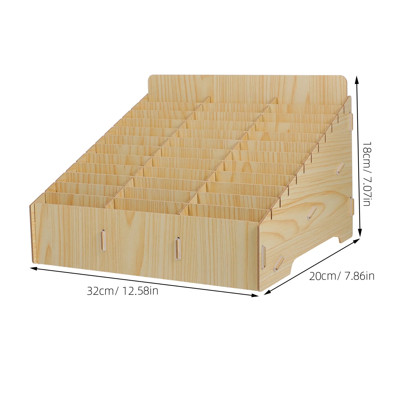 Wooden Mobile Phone Storage Box Multi-Grid Phone Organizer Office Classroom Meeting Room Cellphone Display Temporary Storage