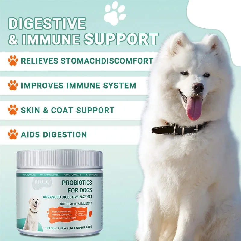 البروبيوتيك للكلاب - يساعد على الحفاظ على توازن الجهاز الهضمي والمنتظمات وامتصاص المغذيات للأمعاء الصحية #5