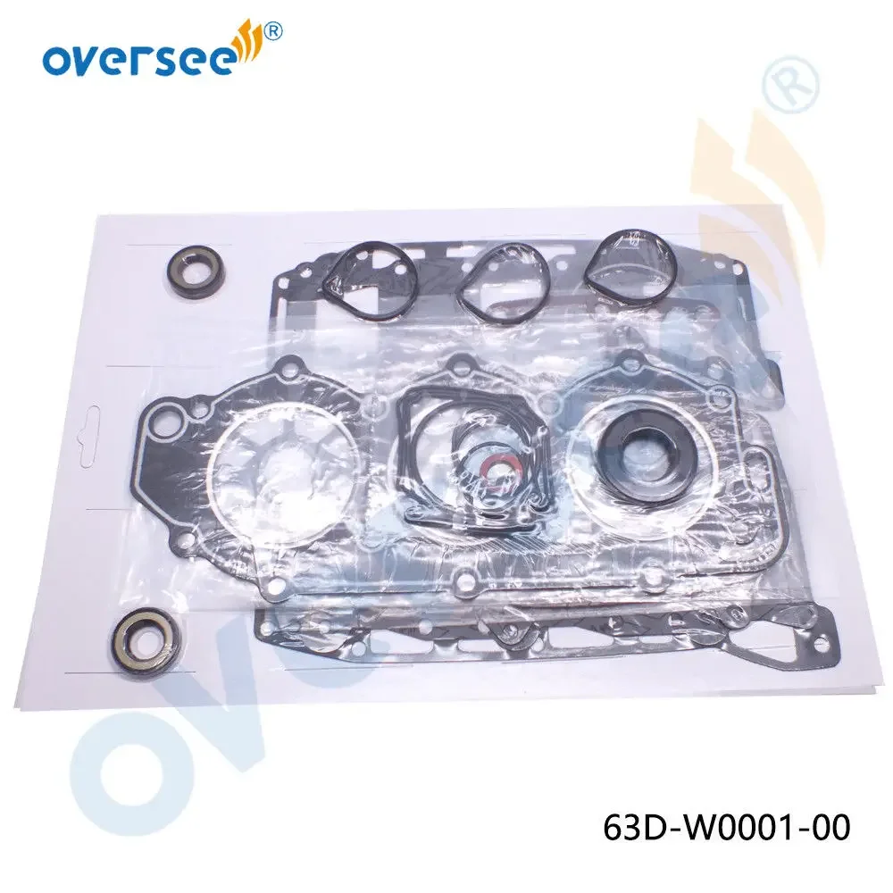 63D-W0001 Power Head Gasket Kit For Yamaha 40-50hp 3cyl 1995-UP Outboard Motor 63D-W0001-00