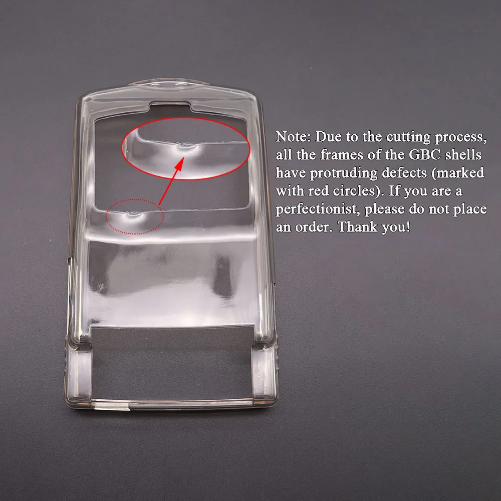 Transparente TPU Gamepad Capa Protetora para Nintendo GBC Console, Proteção Shell, Capa Caso Transparente, Acessórios