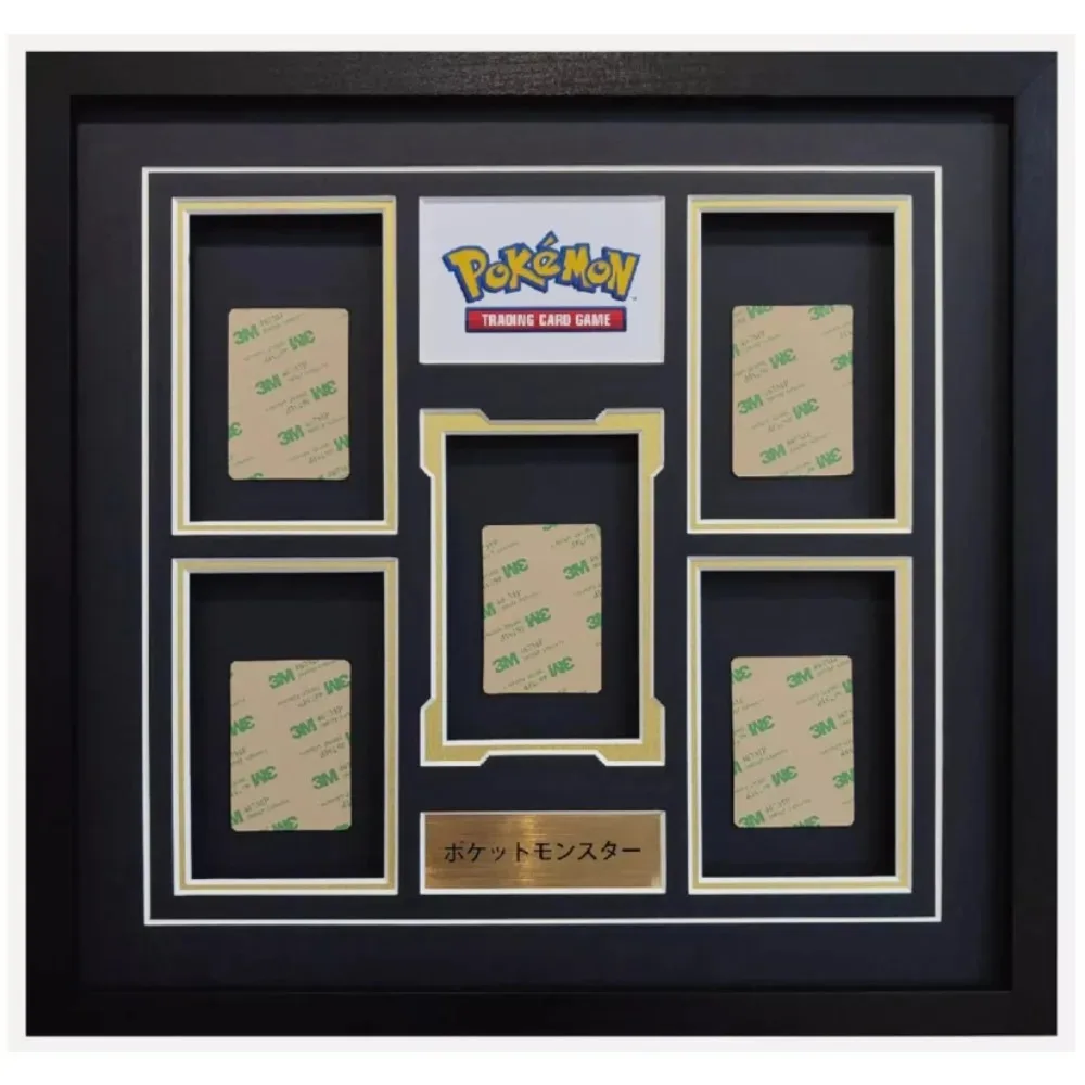 PTCG Pokemon Rating Card Brick Collect Frame Solid Wood Wall Facing Display Frame Customized Frame Card Not Included