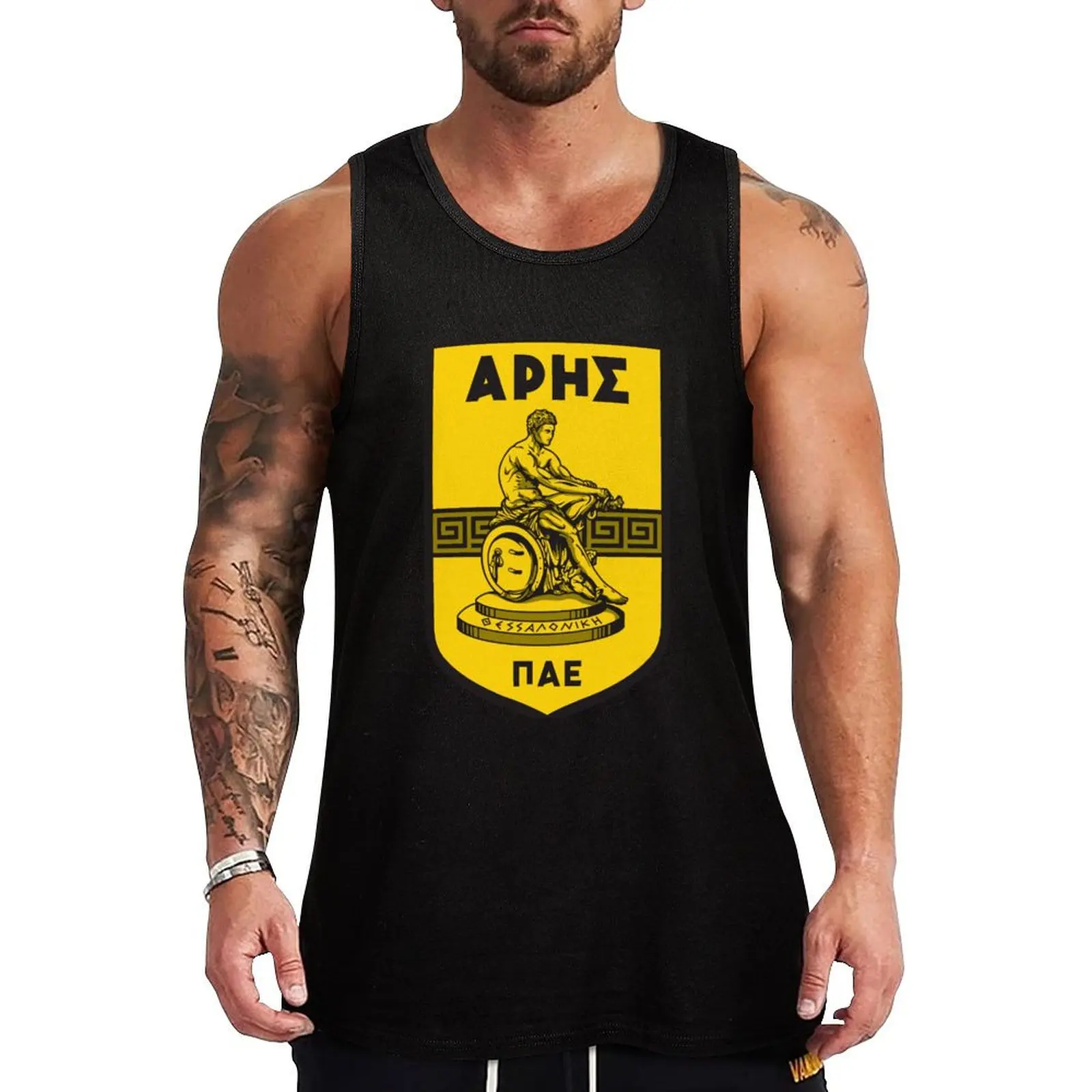 

Aris Thessaloniki Football club Tank Top Fitness Gym Tank Top Quick Dry Lightweight Shirt