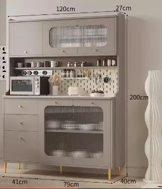 Rock panel side cabinet against the wall high cabinet guest cupboard cream air kitchen storage cabinet