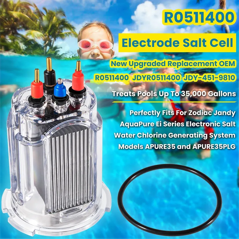 R0511400 Electrode Salt Cell for Zodiac Jandy AquaPure Ei Series 35 Electronic Salt Water Chlorine Generator APURE35 APURE35PLG