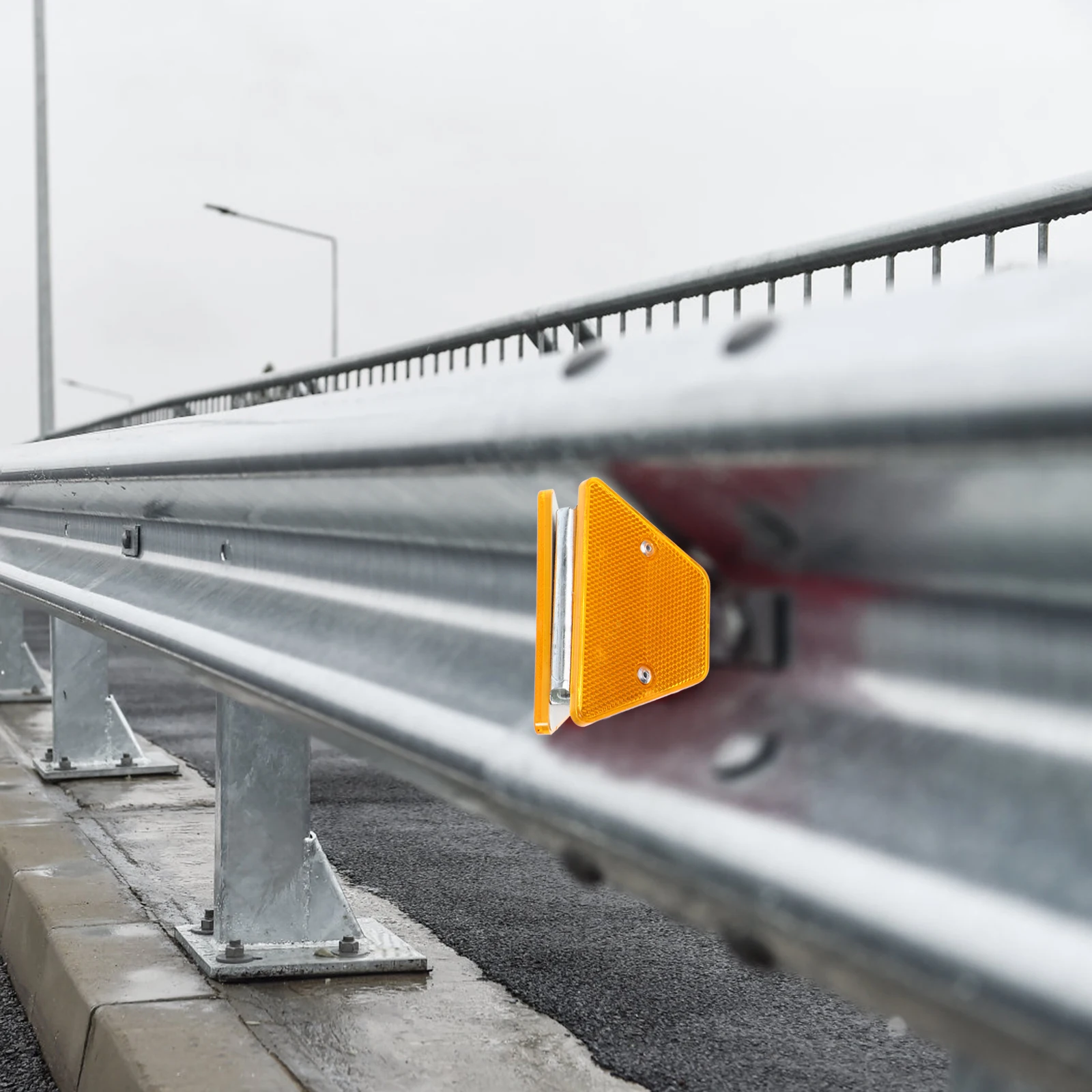 

2pcs Road Reflectors Delineators Driveway Markers High Visibility Safety Design Long Term Use Pavement Marker RECTANGULAR